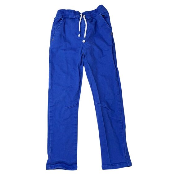 Seed Heritage Pull-On Pants Kids 8 Blue Stretch Cotton Elastic Waist Skinny Leg - Picture 1 of 7